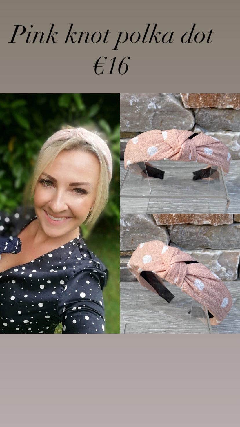 Pink knot polka dot