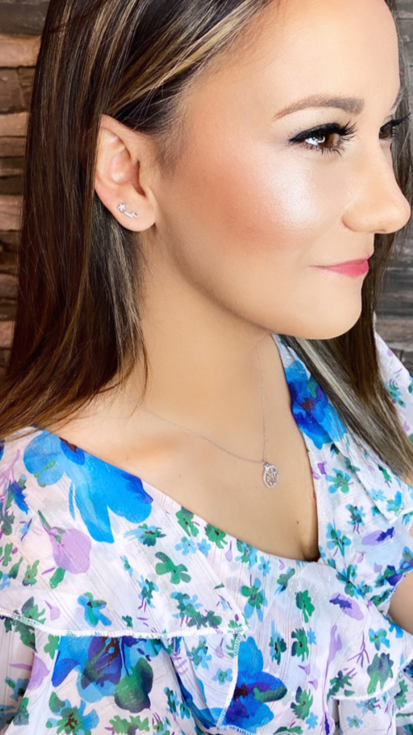 P134NAP LAYLA RHODIUM PENDANT