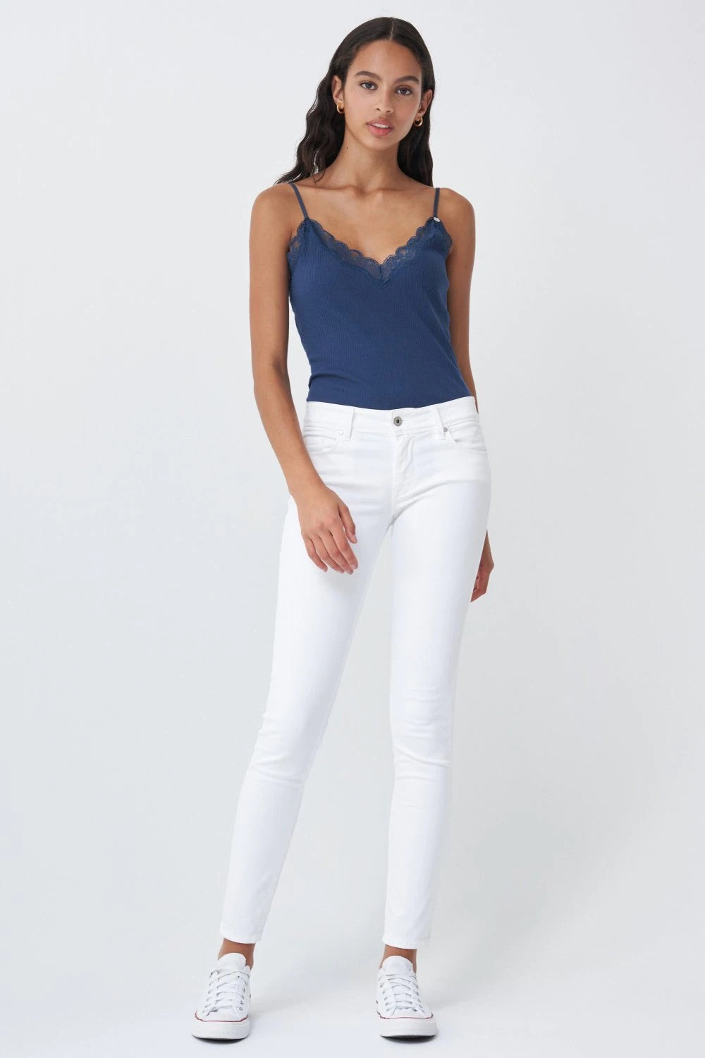 124101 NAVY SALSA LACE TOP WITH ADJUSTABLE STRAP SALE