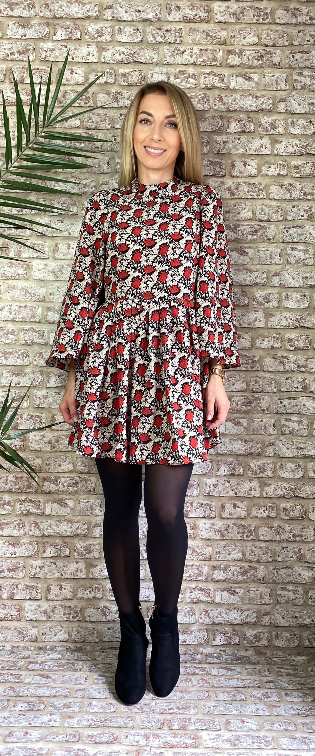 Sabbie traffic red mini dress
