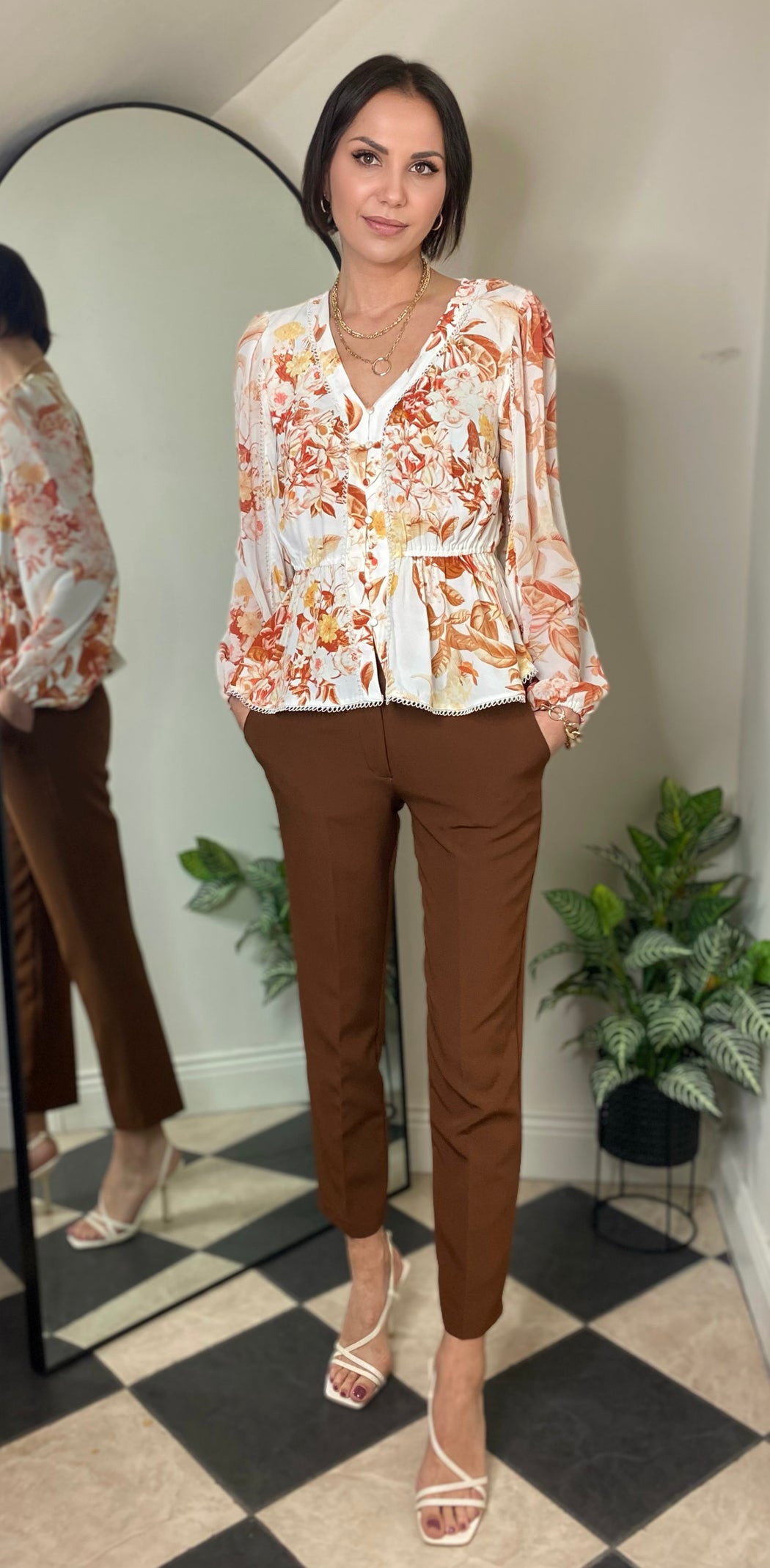 Guess hera floral blouse