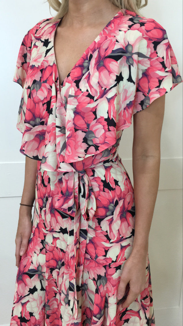 Diva Flora frill dress