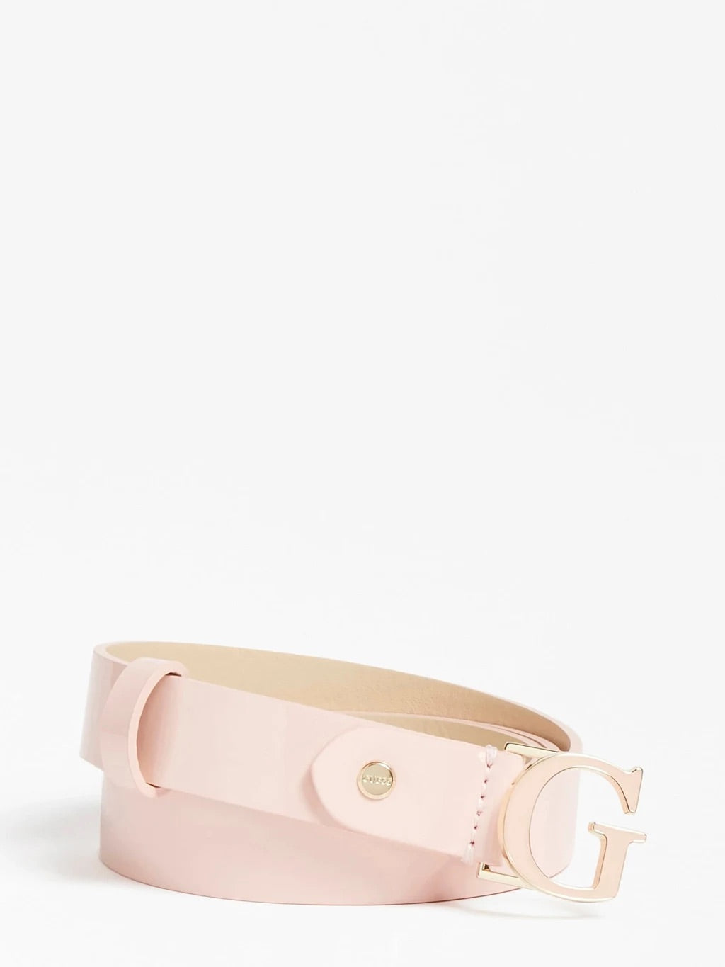 BW7578VIN25 Blush pink guess logo belt