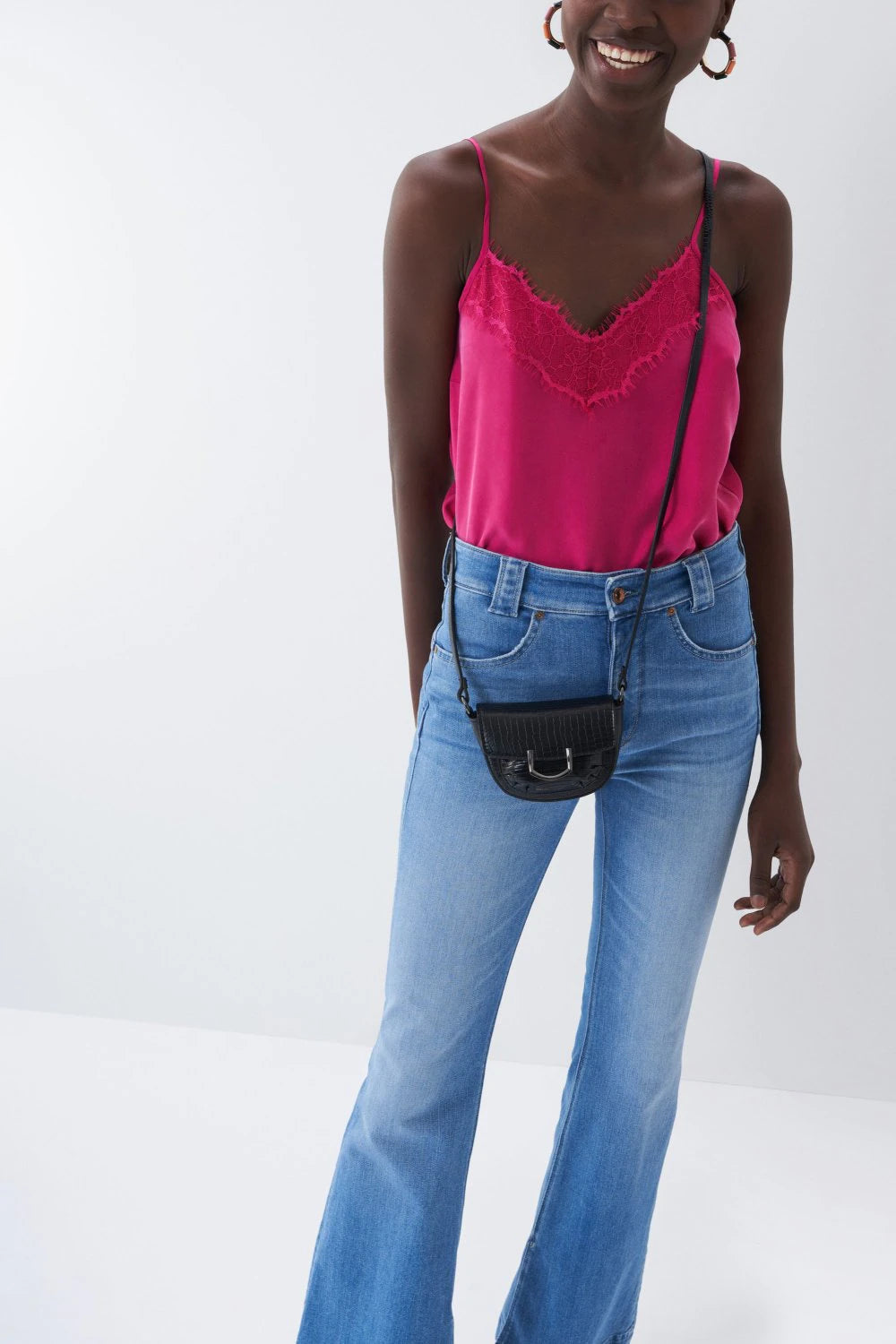 122861 salsa pink cami with lace sale
