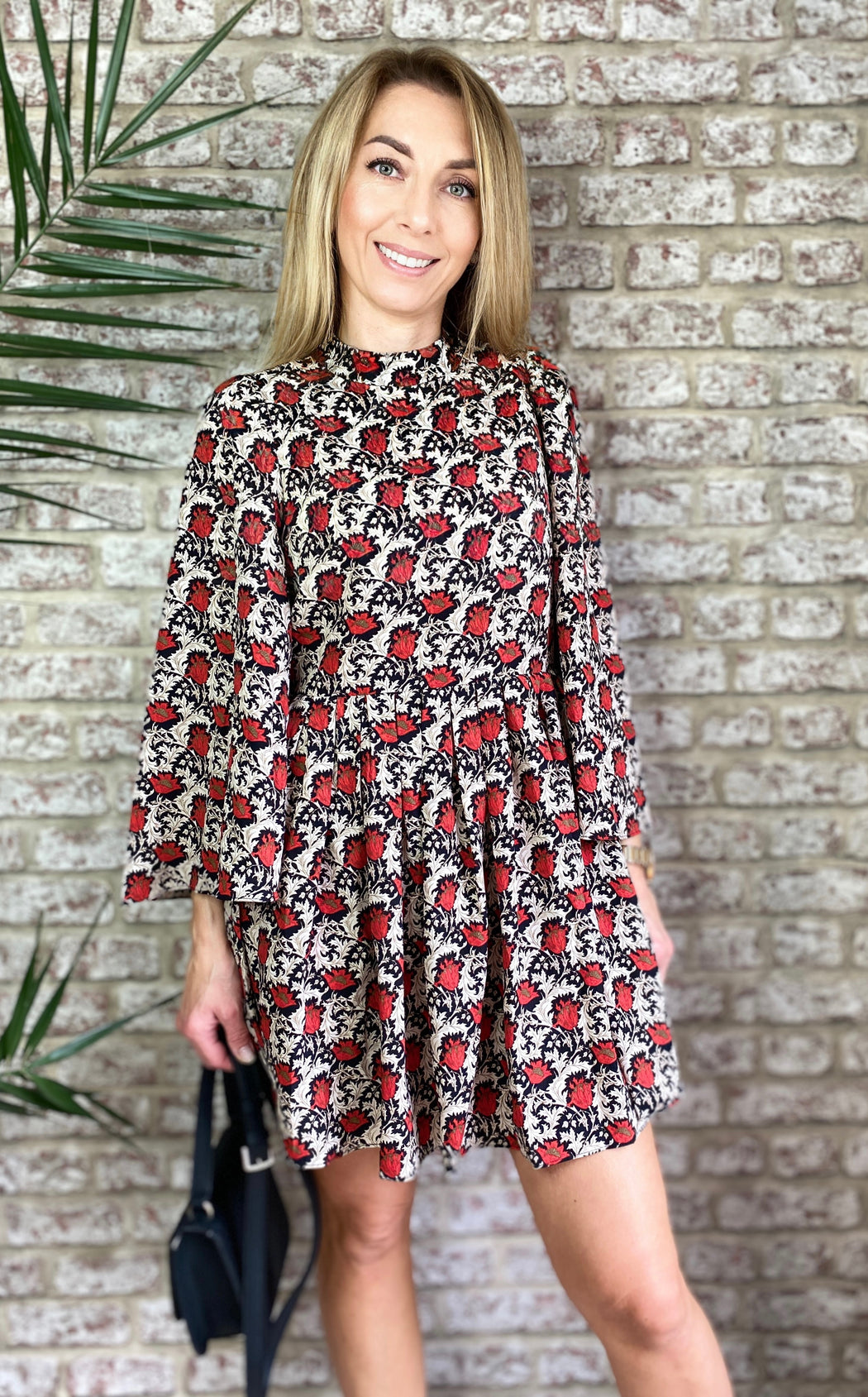 Sabbie traffic red mini dress