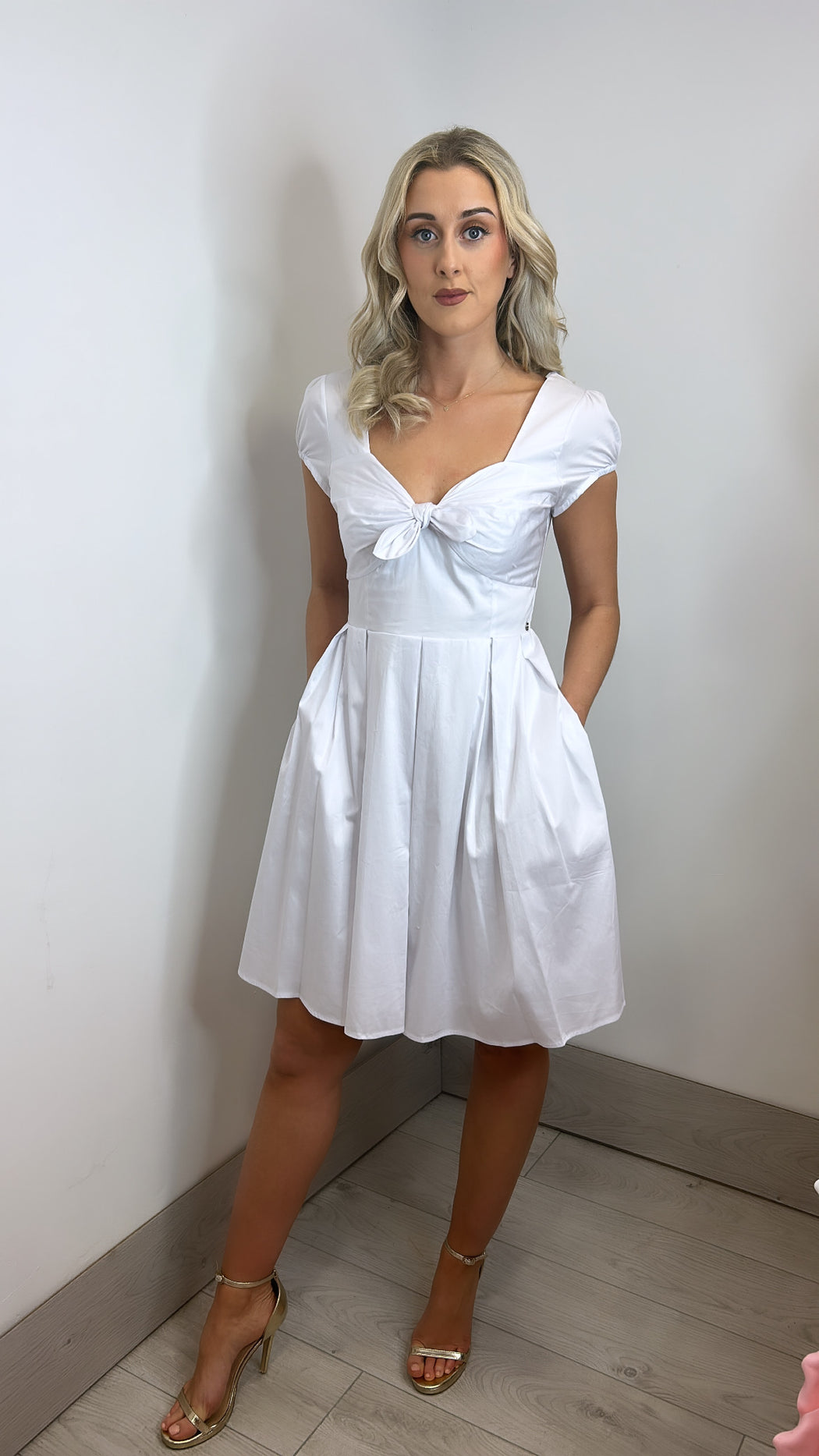 Guess karida white sweetheart dress