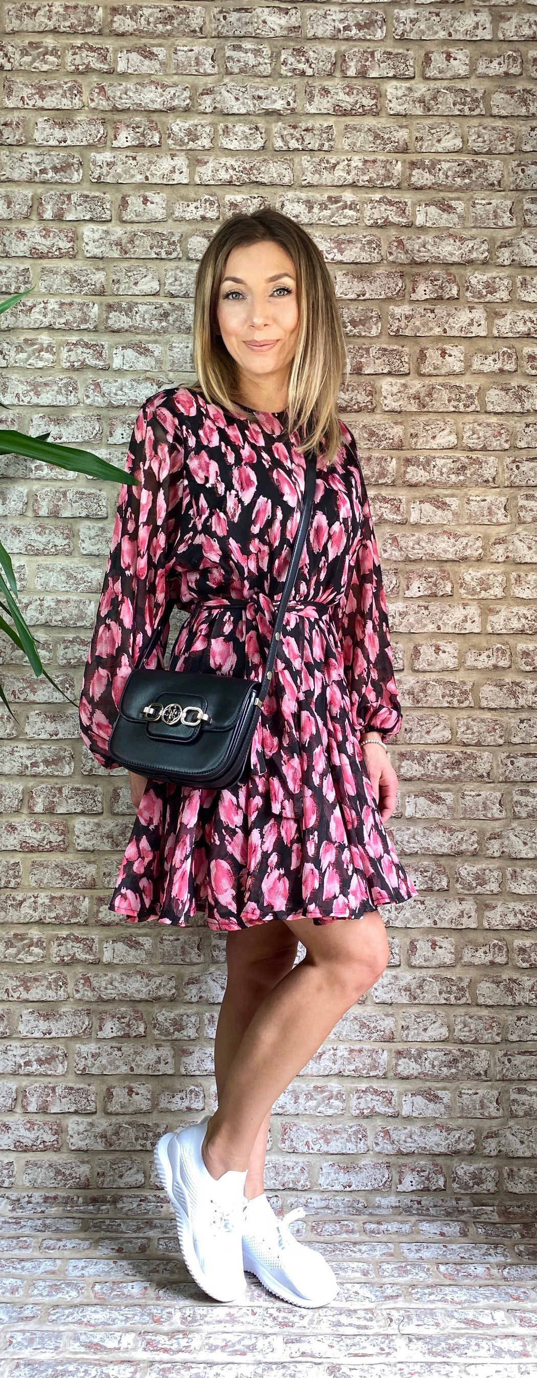 Black red Ivivi floral dress