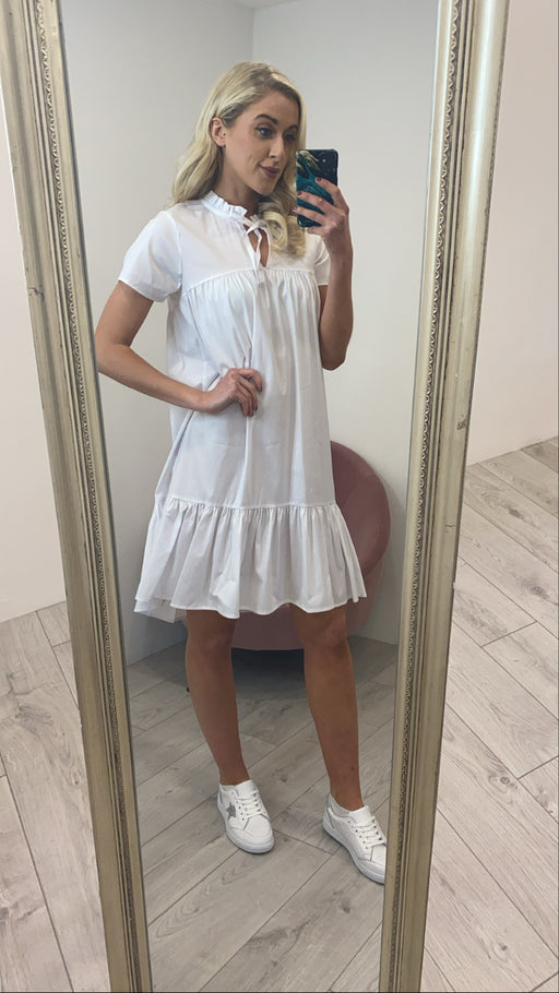 Jules white midi dress