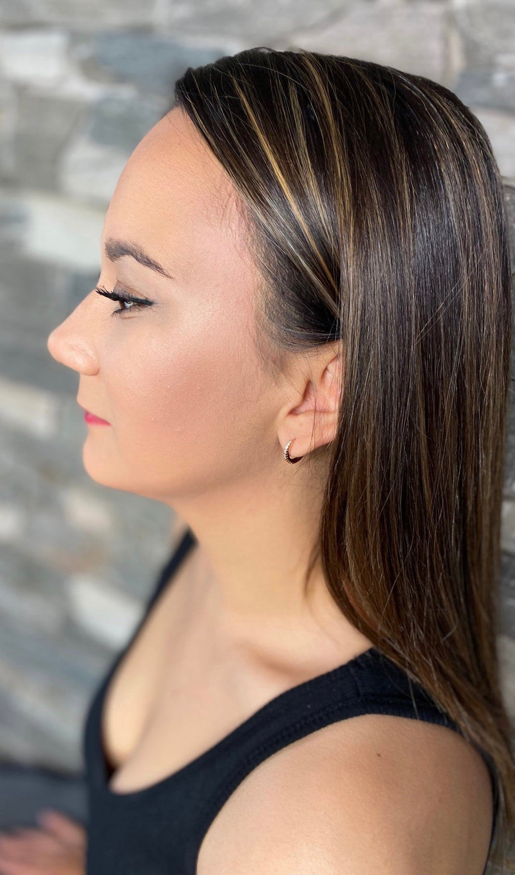 P123eap AUBREY ROSE GOLD EARRING SET