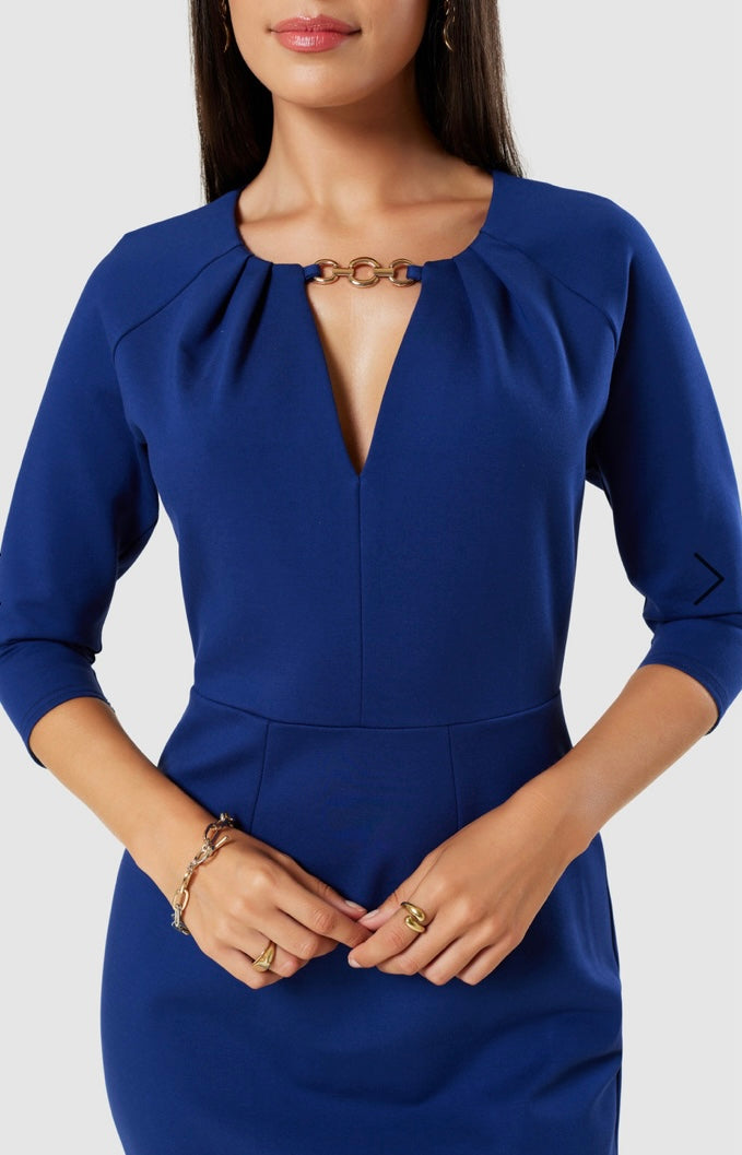 Jd9209 NAVY BLUE PENCIL DRESS
