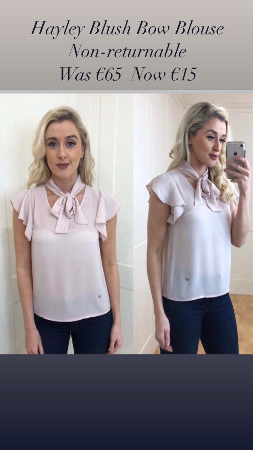 Hayley Blush Bow Blouse