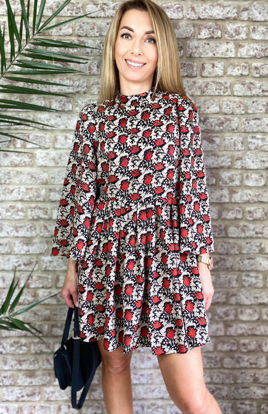 Sabbie traffic red mini dress