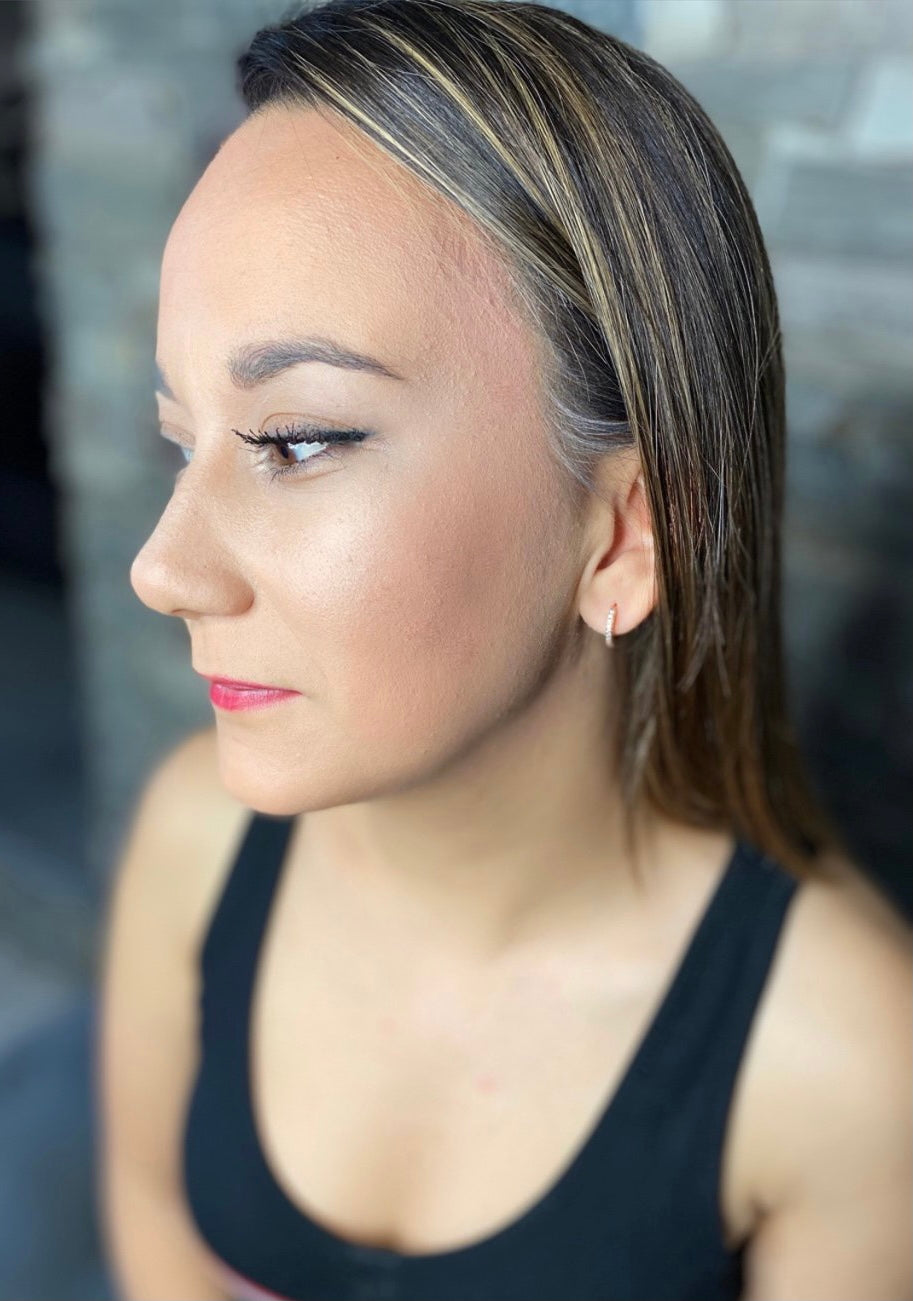 P123eap AUBREY ROSE GOLD EARRING SET