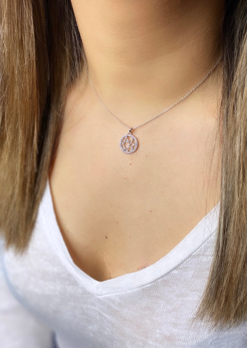 P134NAP LAYLA RHODIUM PENDANT