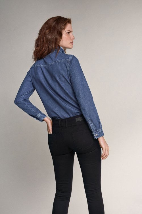 123425 MYSTERY PUSH UP SKINNY TRUE BLACK