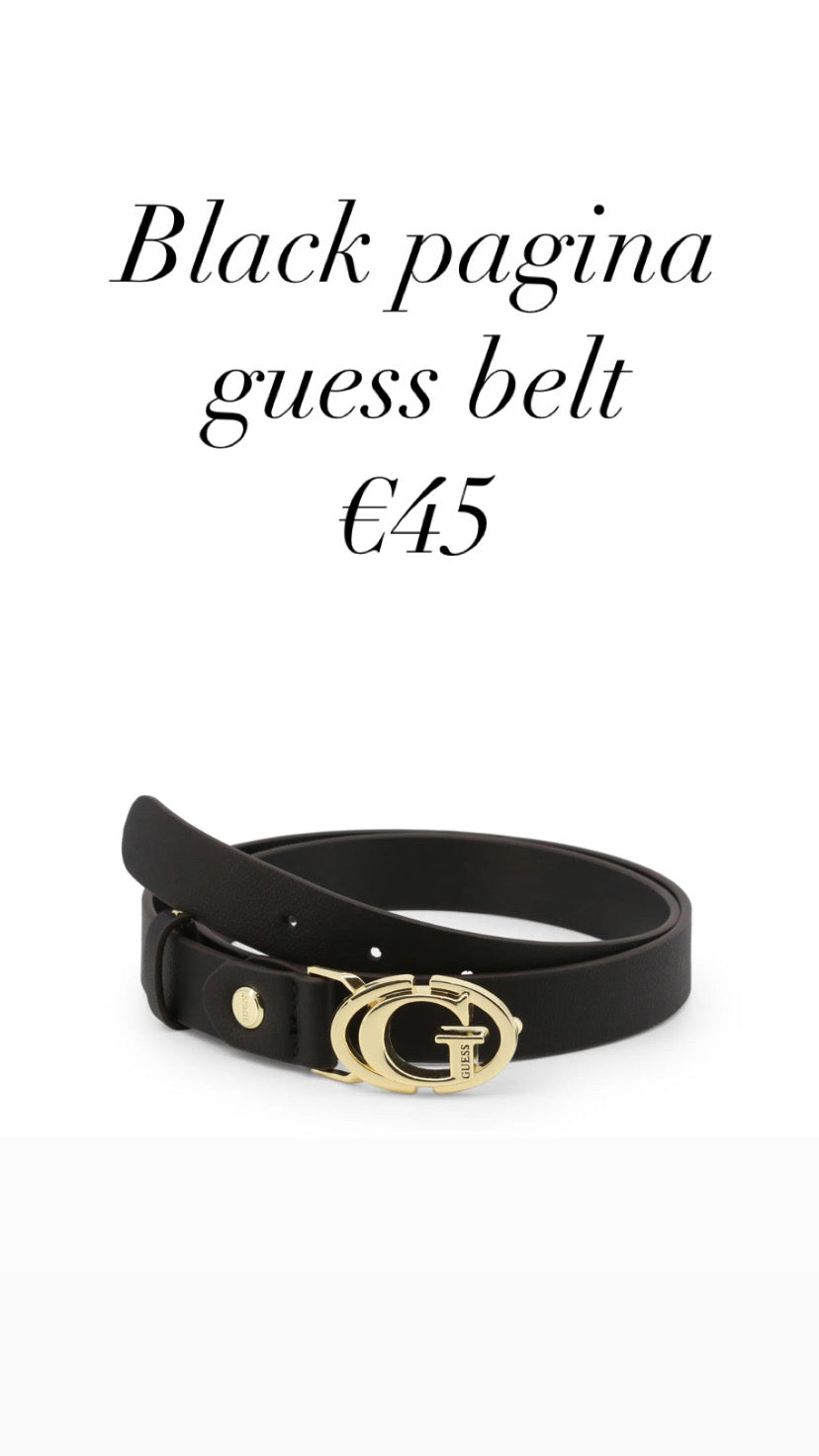 BW7590VIN25  Black pagina guess belt