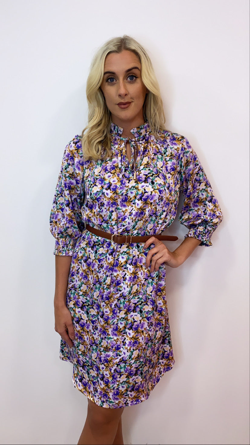 Love669 sale purple floral dress