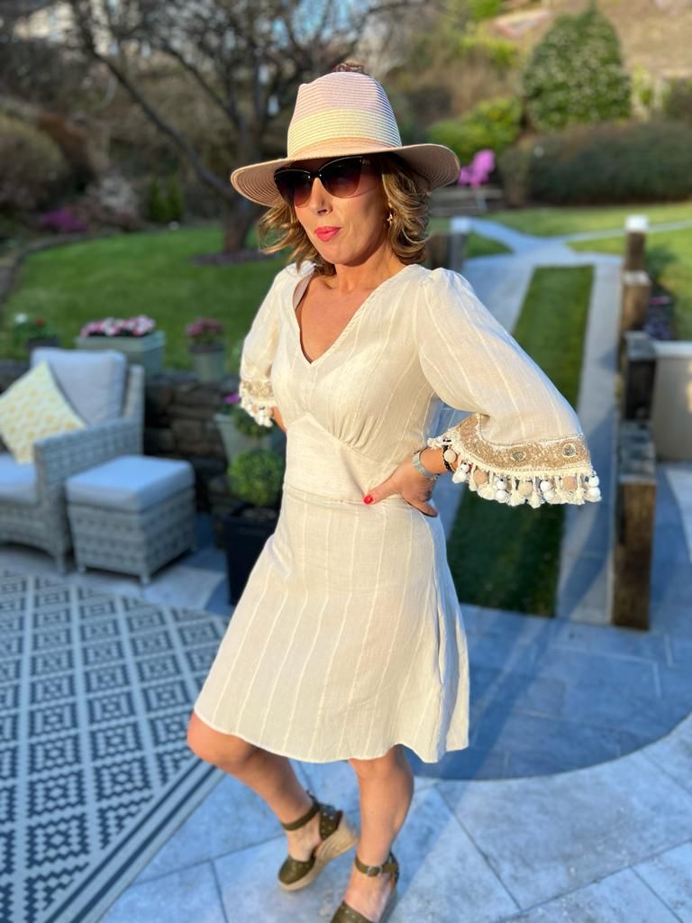 91073 fly girl sale natural shift dress