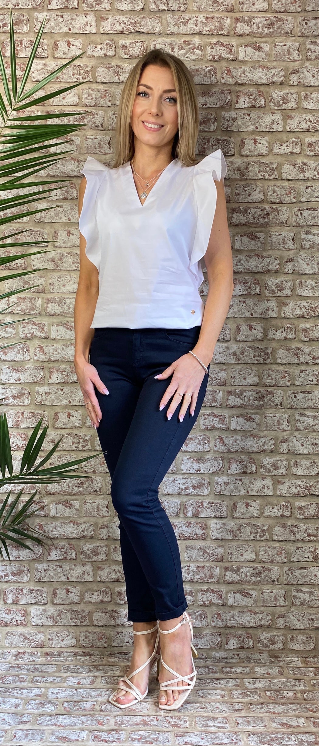 Dark navy fly girl sale skinnies