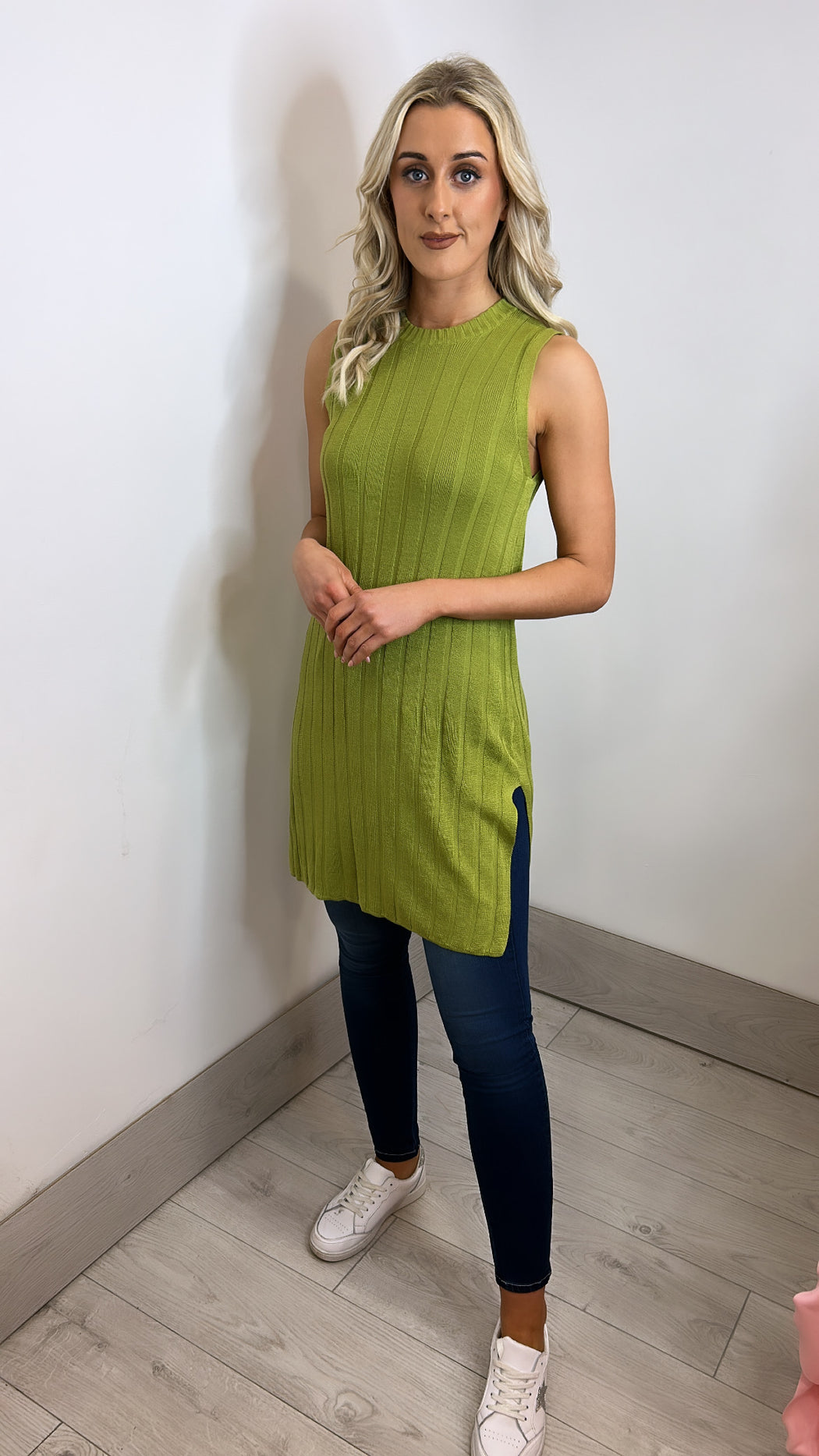 Green Nena rib top