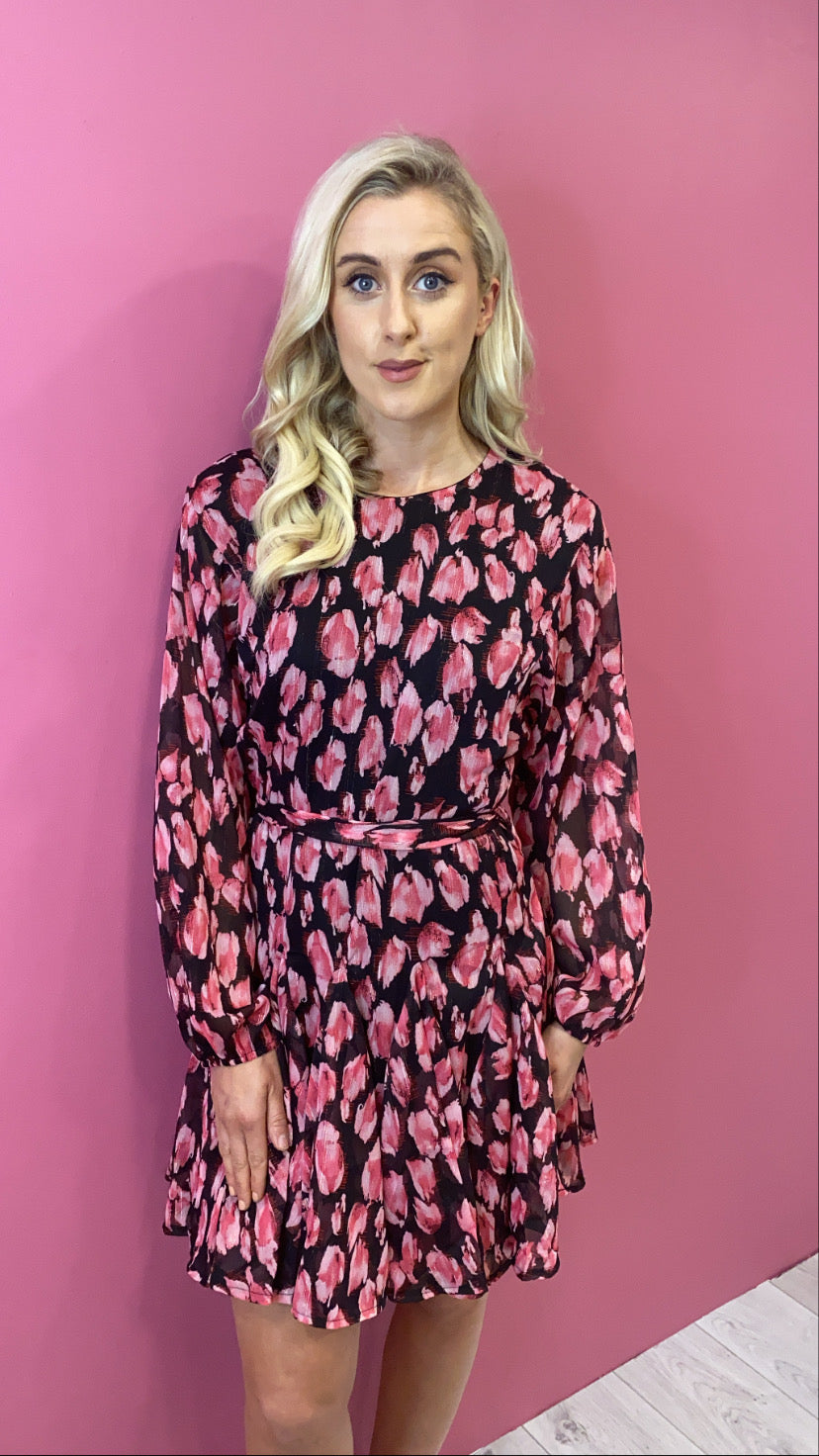 Black red Ivivi floral dress