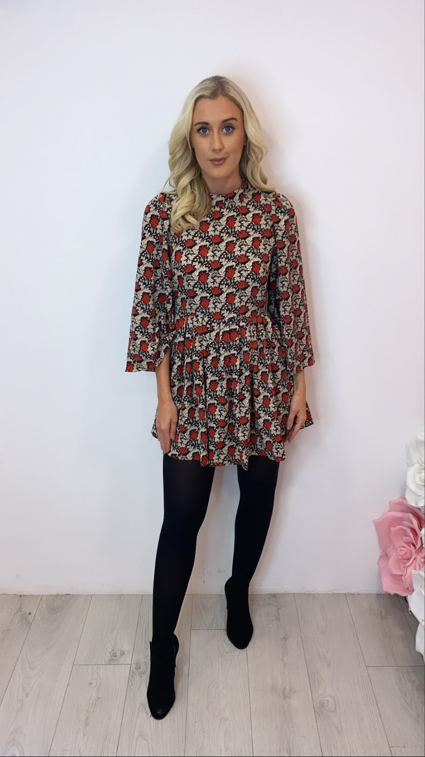 Sabbie traffic red mini dress