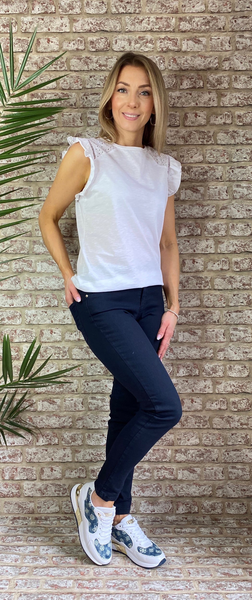 Dark navy fly girl sale skinnies