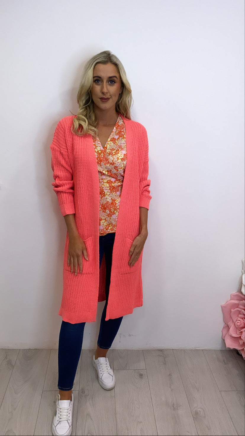 Ophelia orange Tie Side Wrap Top Orange Floral GIM sale