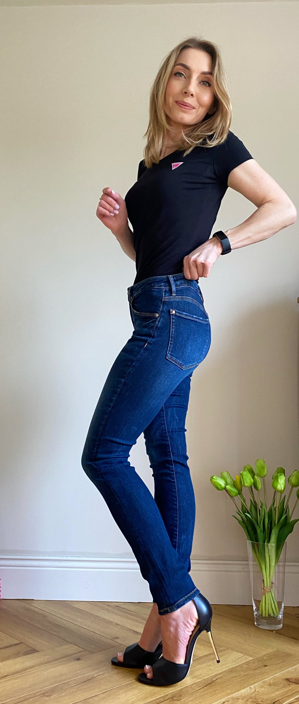 Guess Annette W2YA99D4Q03 skinny mid waist jean