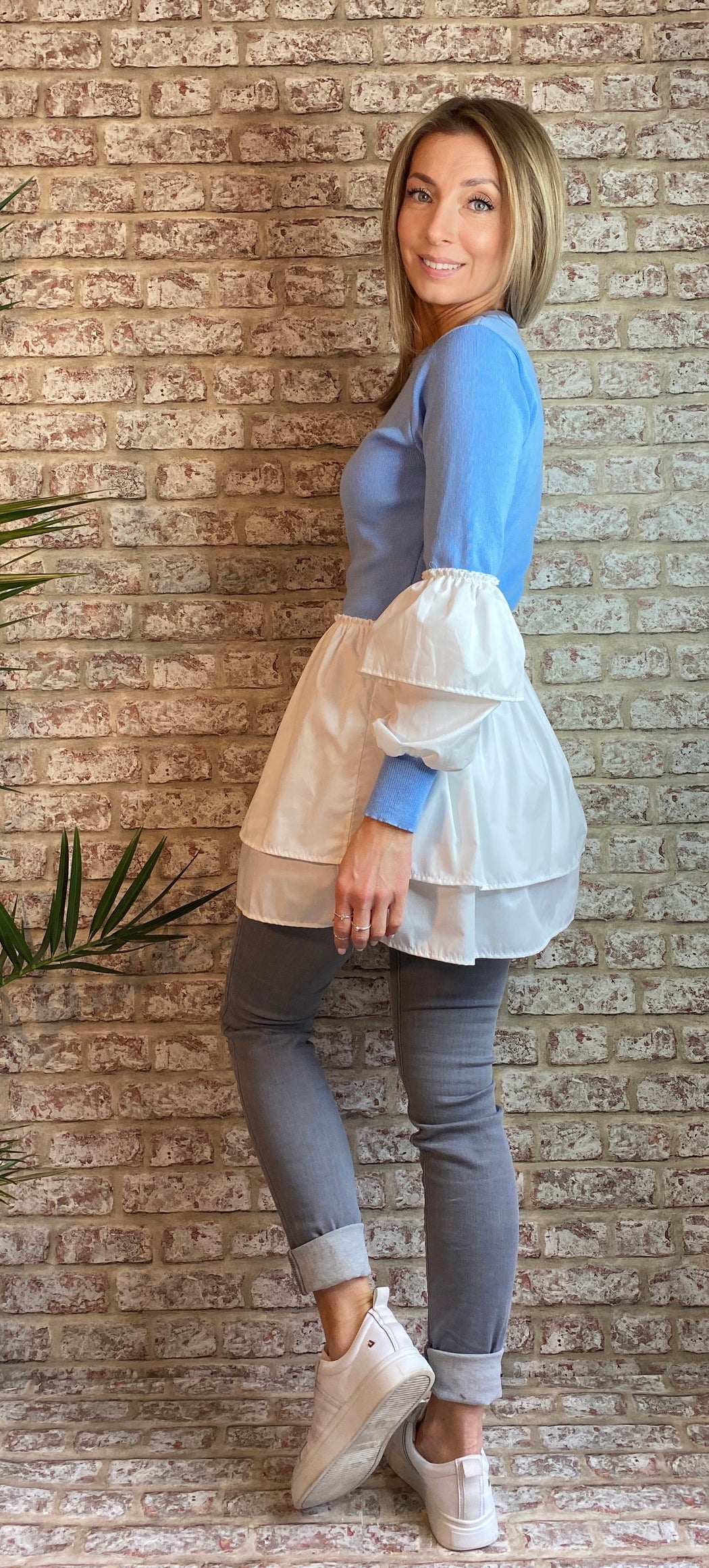 Jessica Blue peplum hem  Knit