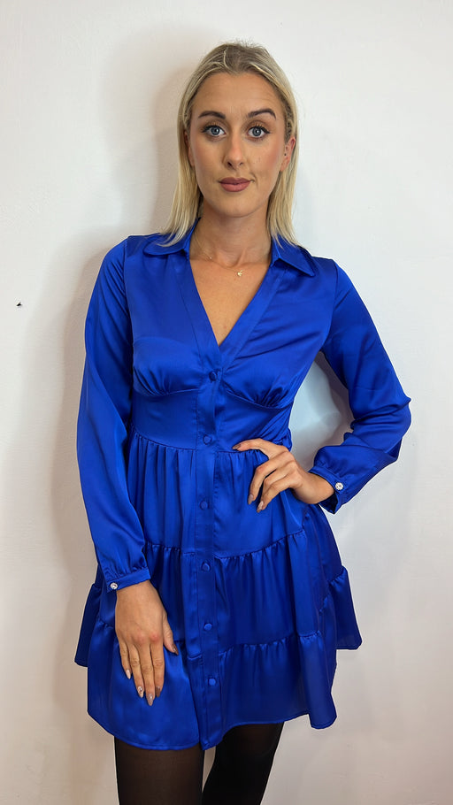 Saa2412 royal blue skater dress