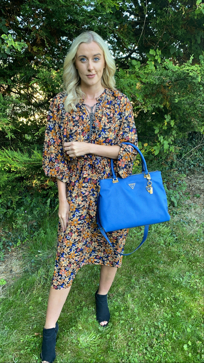 Drew traffic black print dress sale