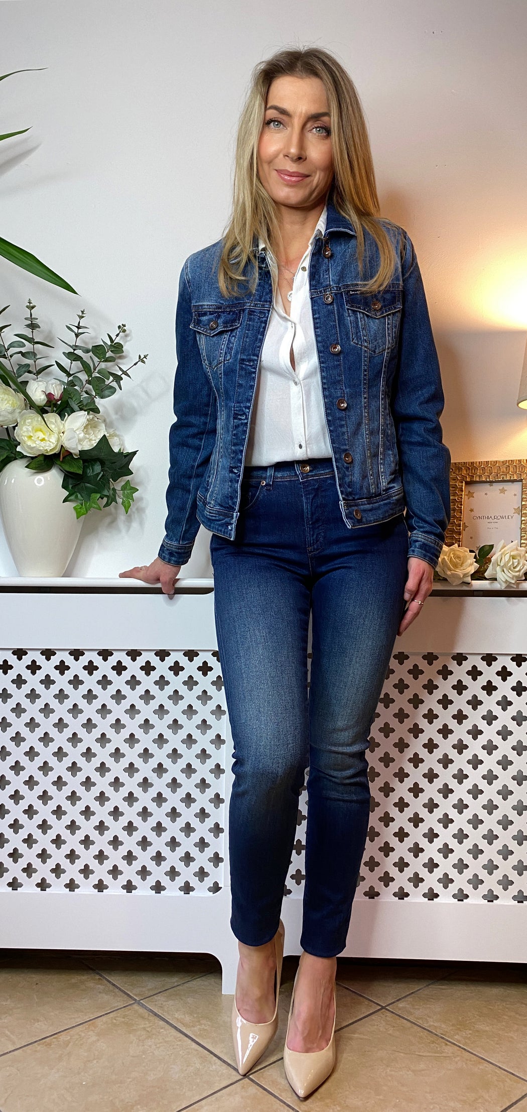 123253 PUSH IN SECRET SKINNY DARK JEANS