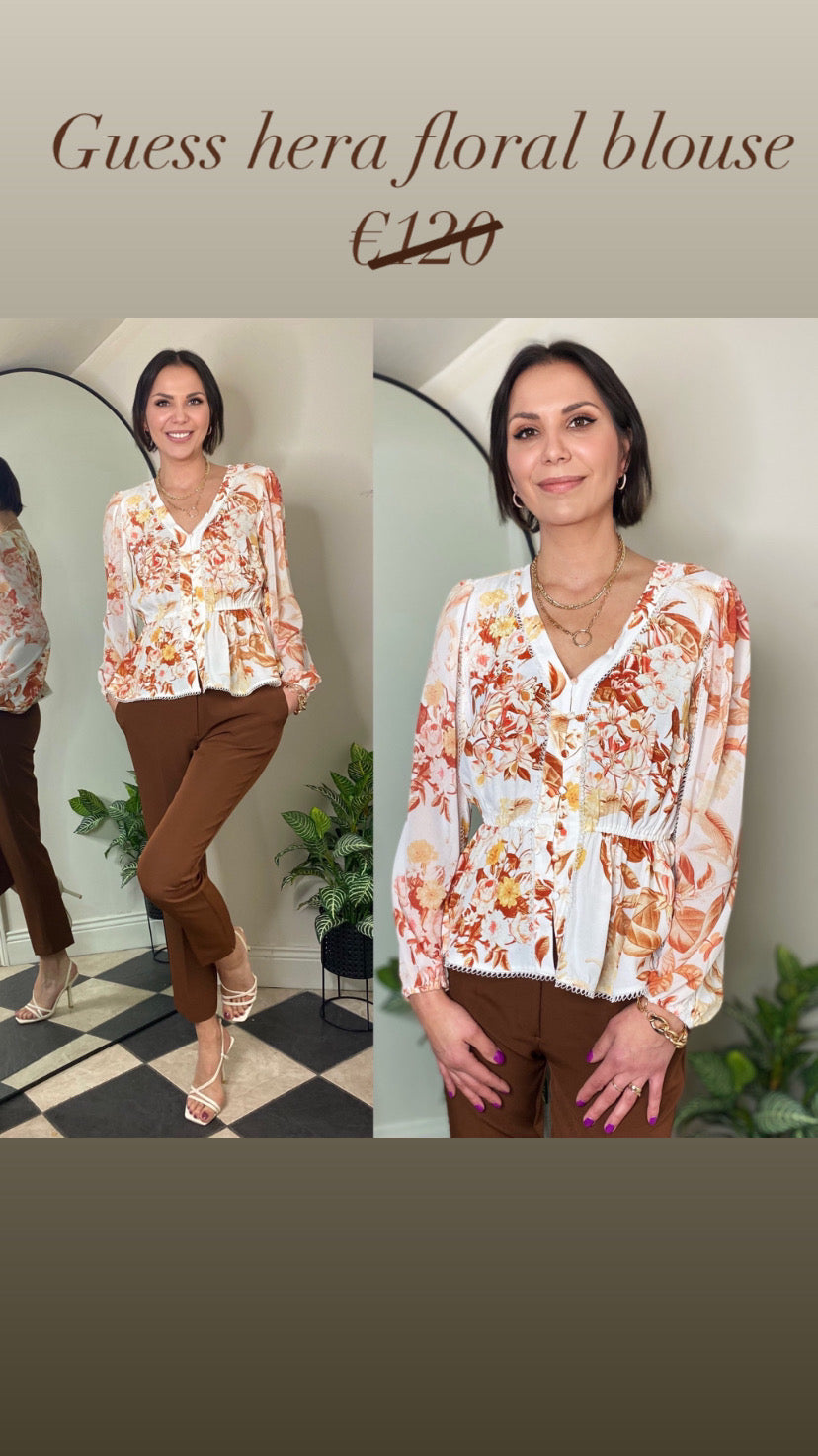 Guess hera floral blouse