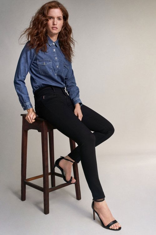 123425 MYSTERY PUSH UP SKINNY TRUE BLACK