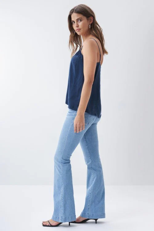 122861 navy salsa cami with lace sale