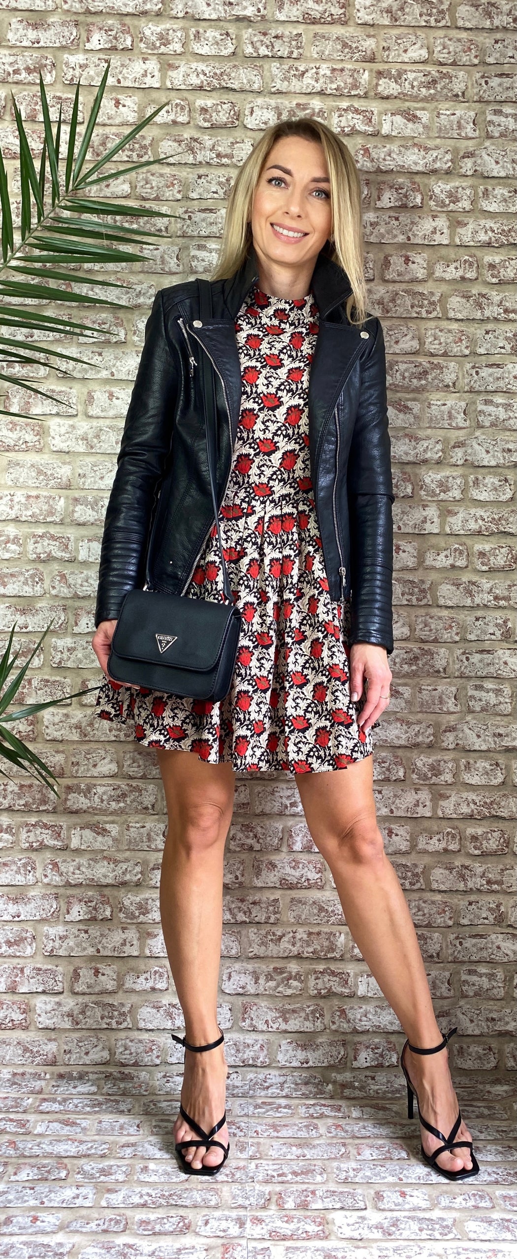 Sabbie traffic red mini dress
