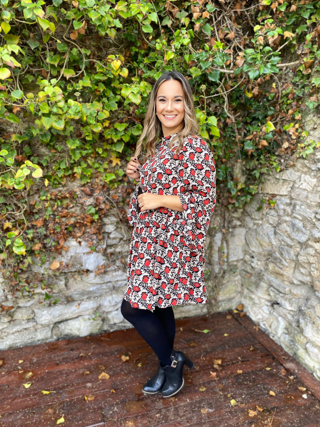 Sabbie traffic red mini dress