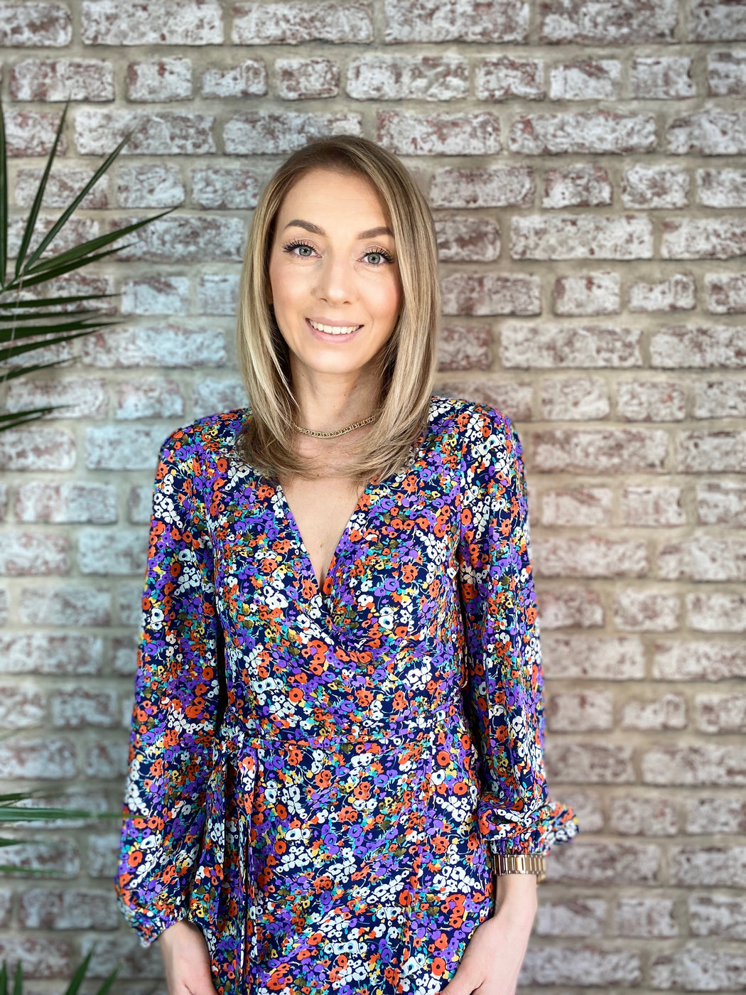 SHRIMP FLORAL DITZY MIDI DRESS traff sale