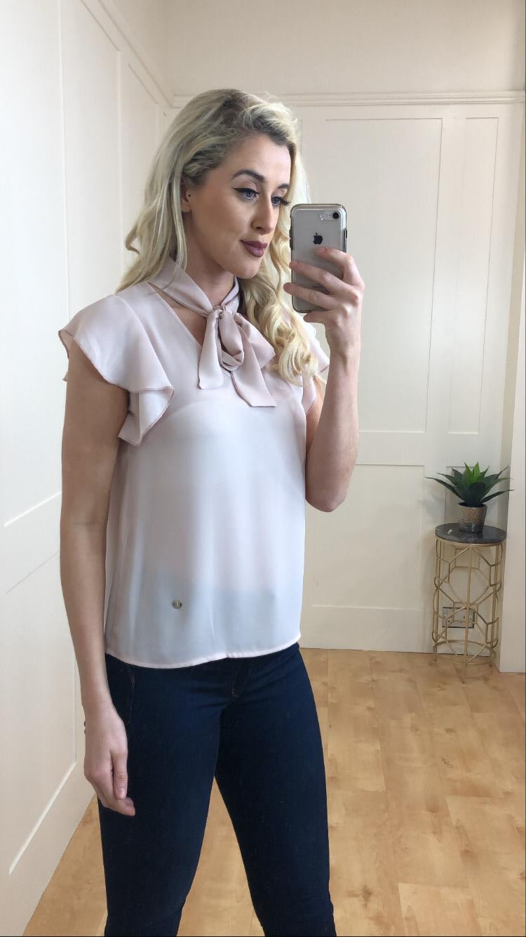 Hayley Blush Bow Blouse