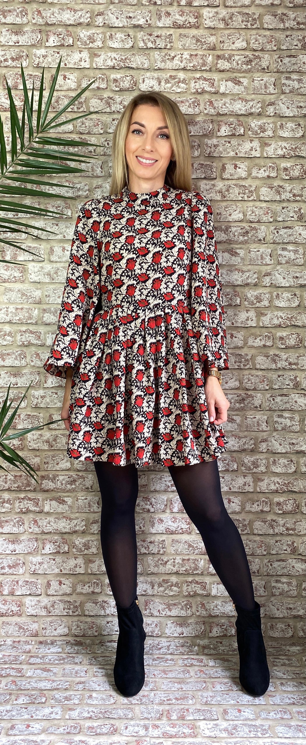 Sabbie traffic red mini dress