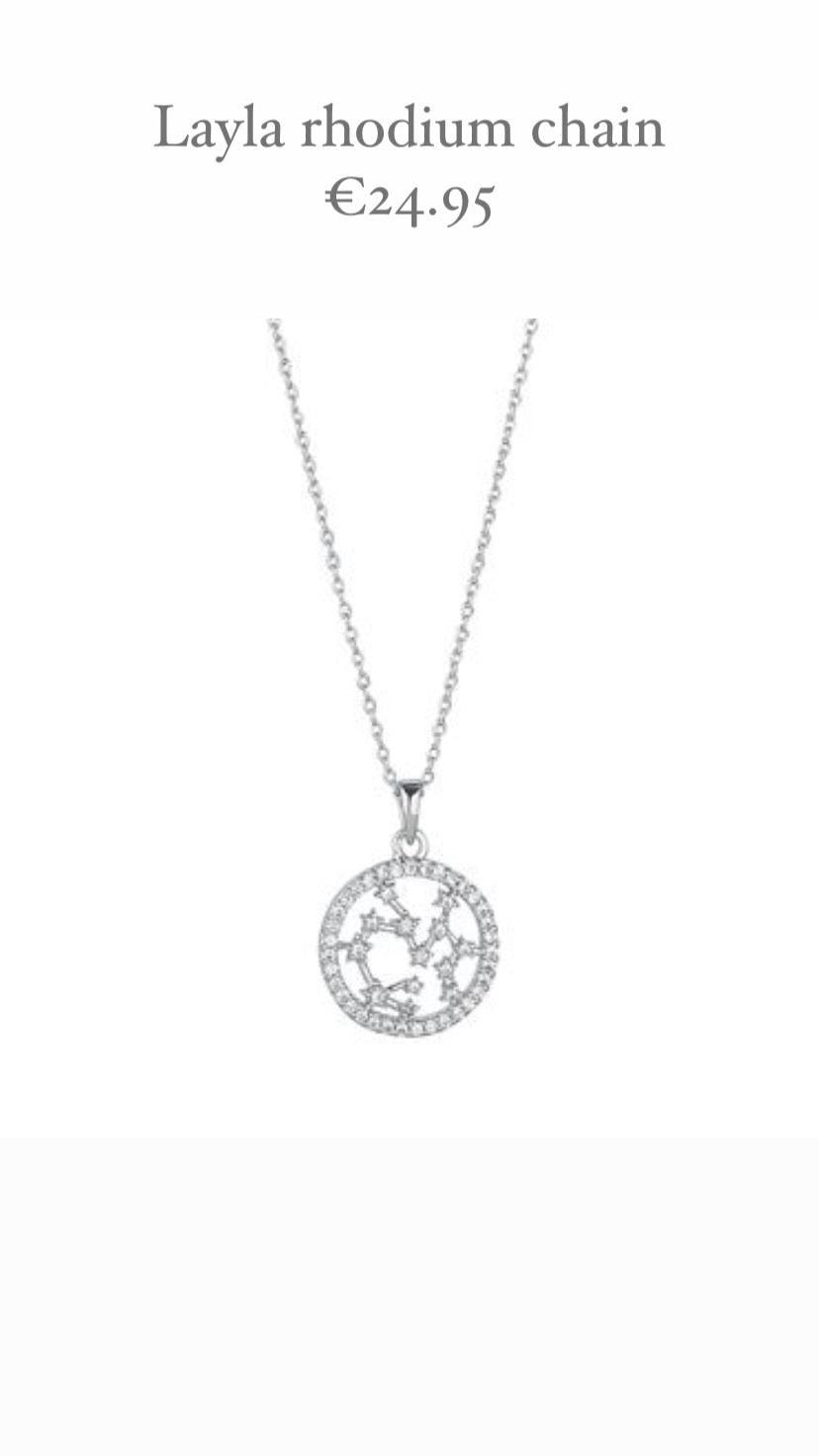 P134NAP LAYLA RHODIUM PENDANT
