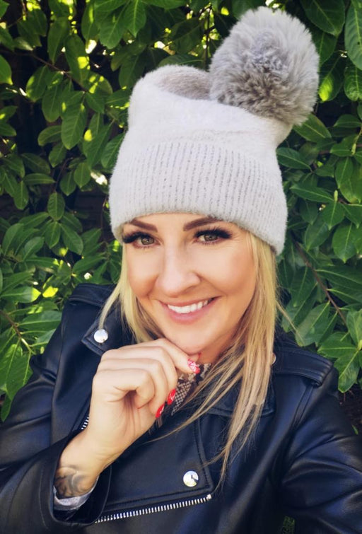 Grey Chantelle Pom hat