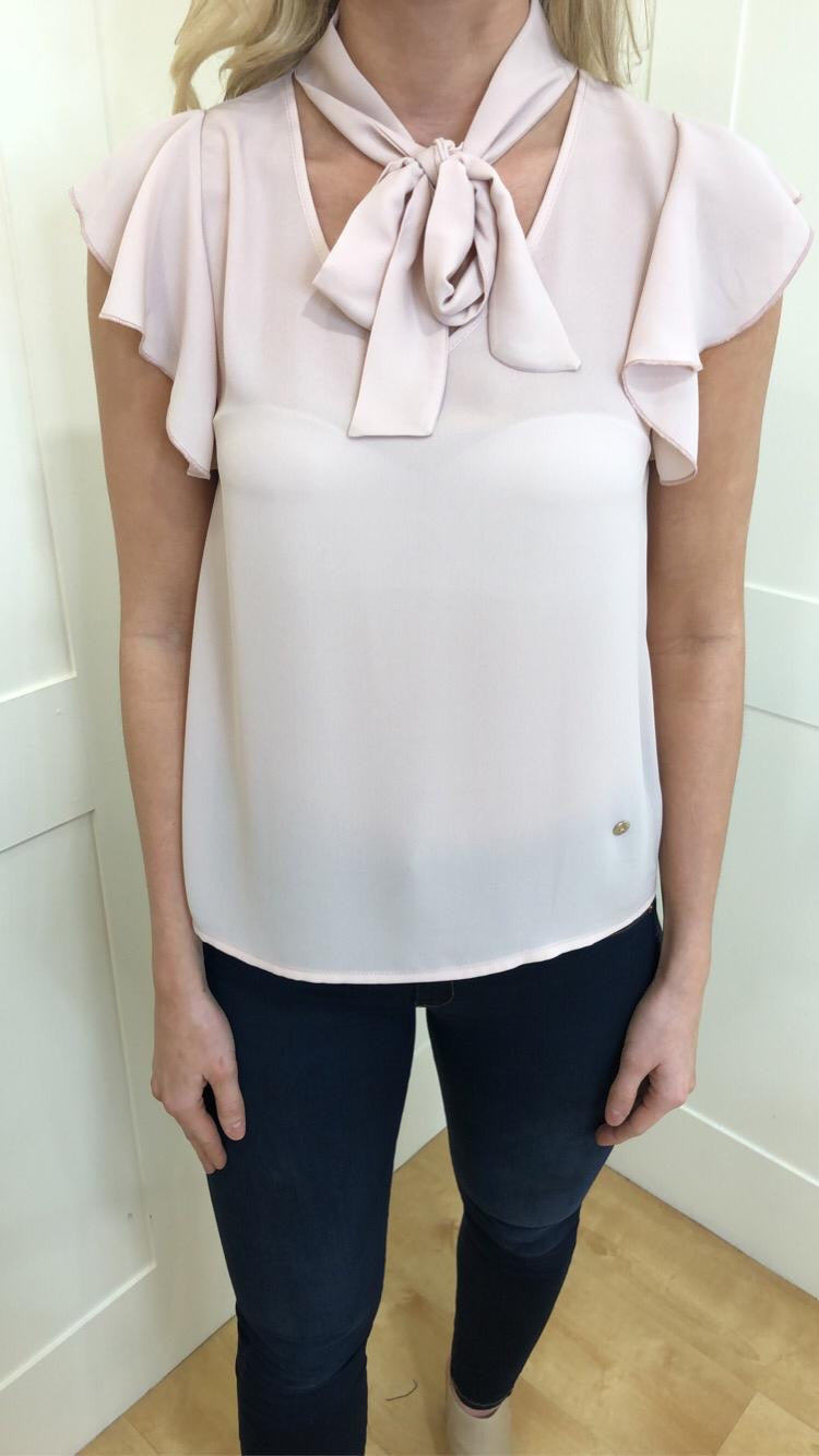 Hayley Blush Bow Blouse