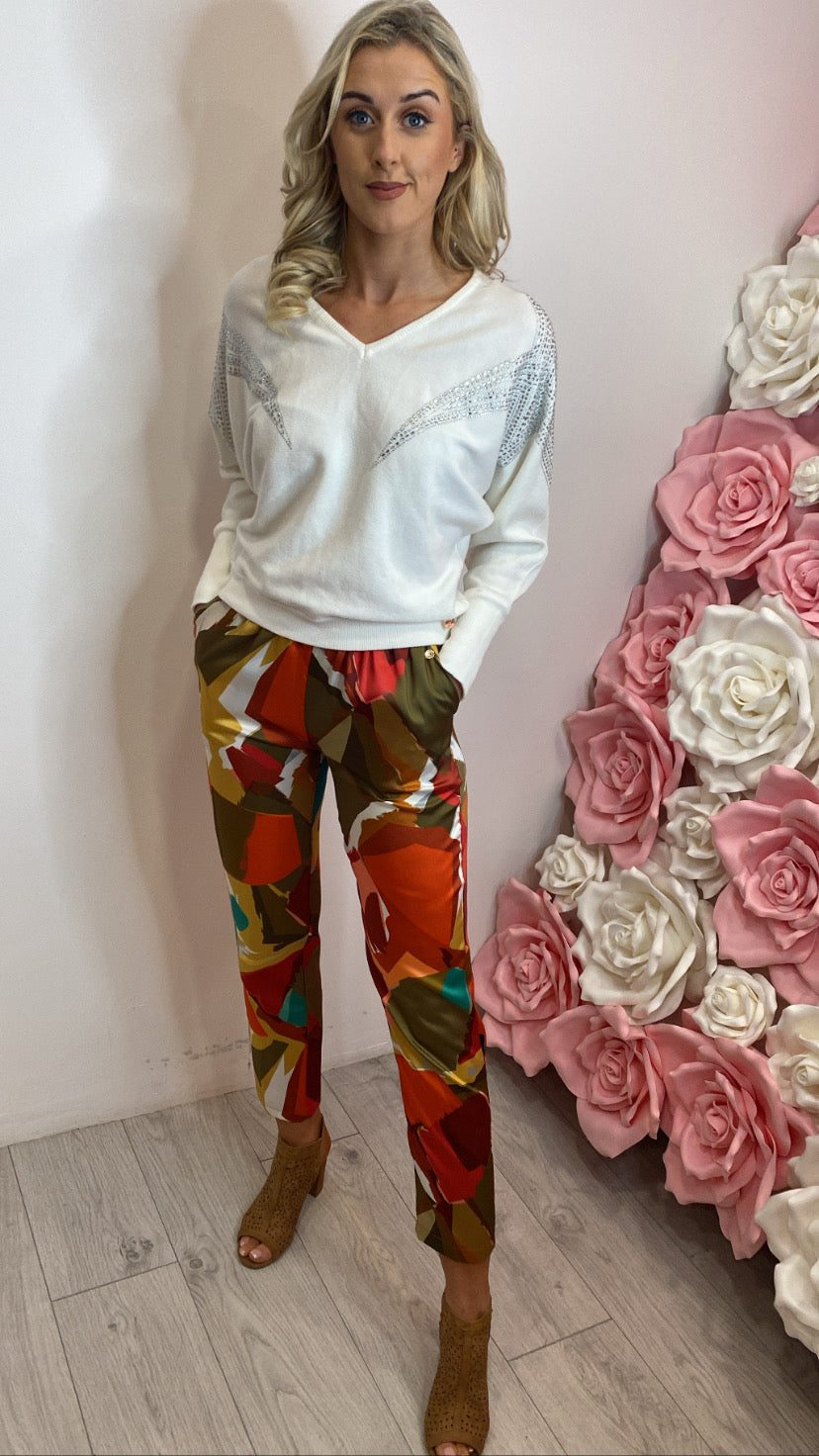 Astratto 3953 sale fly girl print trousers
