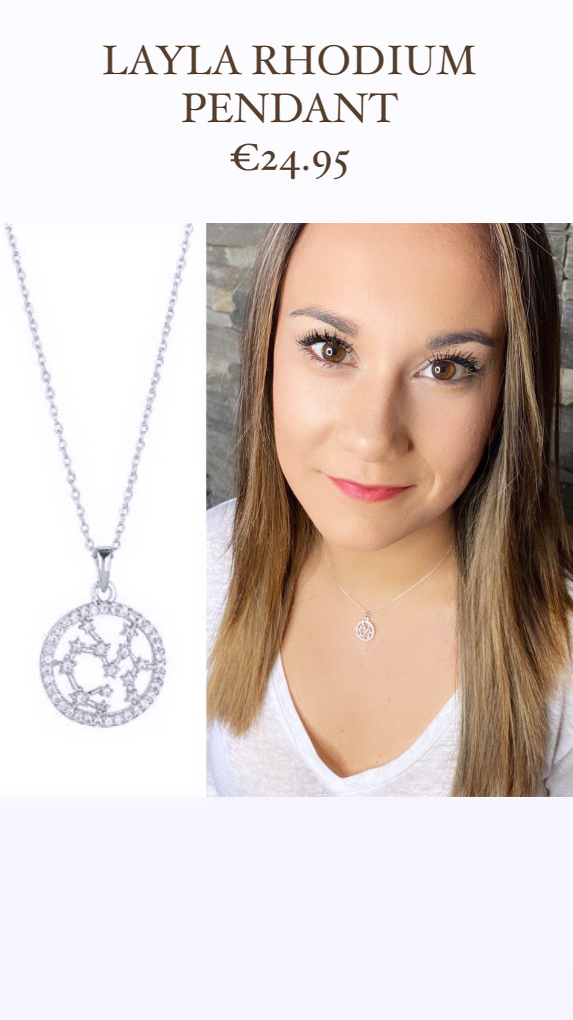 P134NAP LAYLA RHODIUM PENDANT