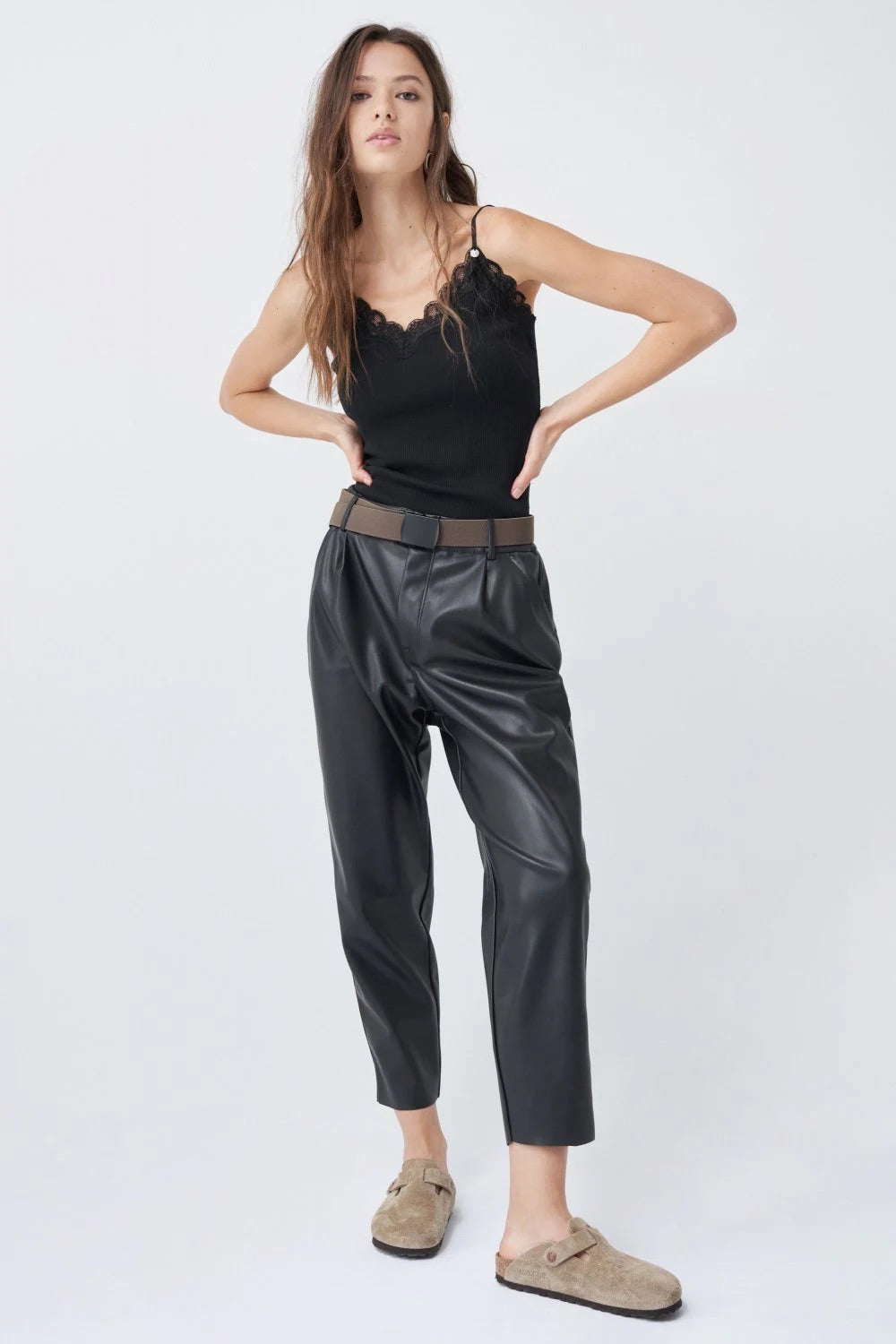 124101 BLACK SALSA LACE TOP WITH ADJUSTABLE STRAP SALE