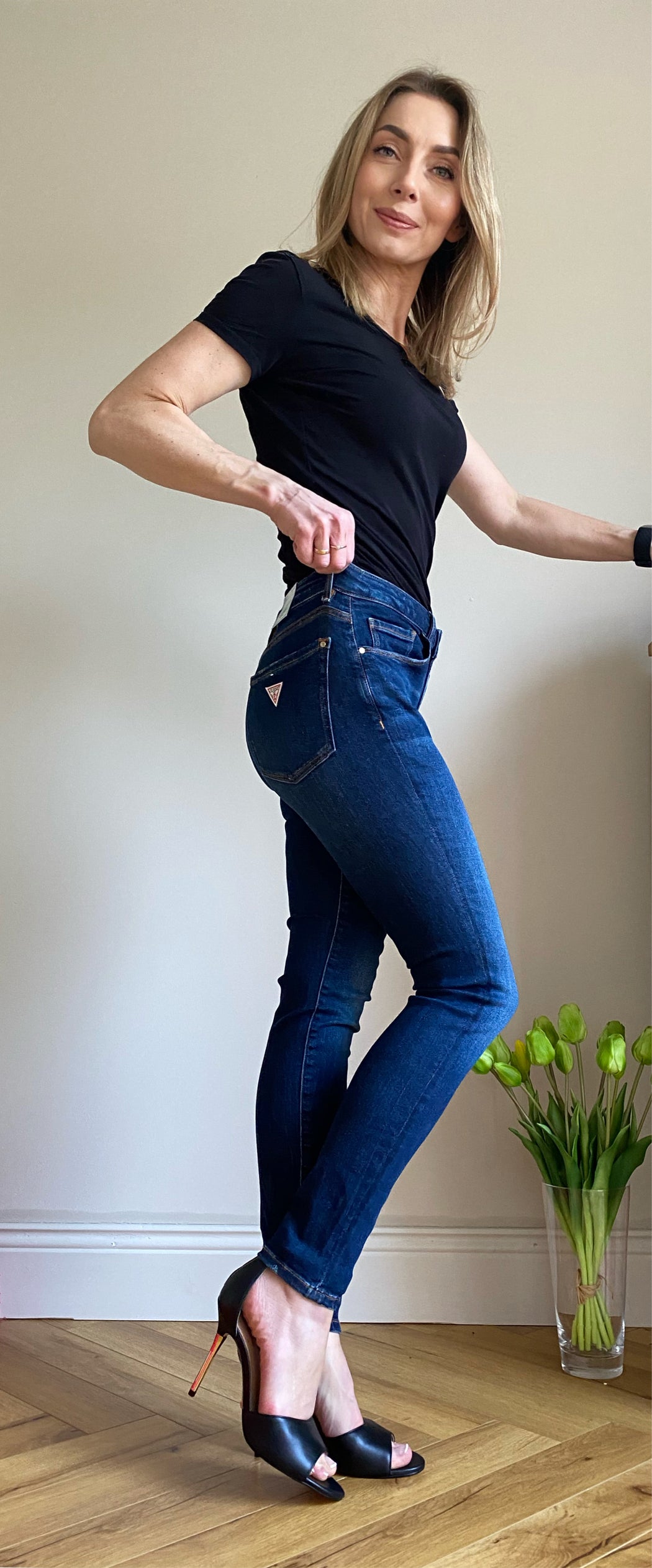 Guess Annette W2YA99D4Q03 skinny mid waist jean