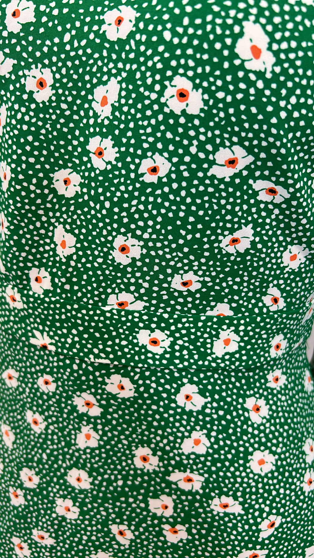 Traffic People Misty  Green  Ditzy Floral Print Dress