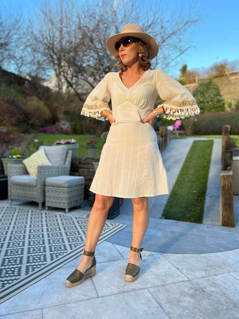 91073 fly girl sale natural shift dress